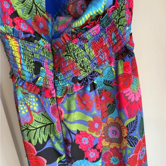 NWOT Sugarlips Vibrant Floral Halter Style Maxi Dress - Picture 12 of 13